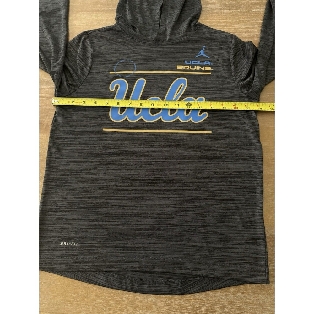 UCLA Bruins Nike Jordan Dri-FIT Youth Large Hoodie Gray NCAA Basketball Jumpman - Picture 4 of 5